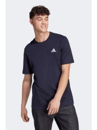 adidas ανδρικό t-shirt μονόχρωμο με κεντημένο contrast λογότυπο `m sl sj t` - hy3404 σκούρο μπλε