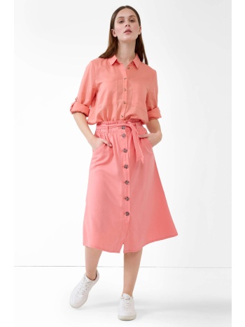 orsay γυναικεία midi φούστα με κουμπιά - 722270-211000 ροζ