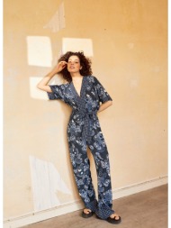 orsay γυναικεία ολόσωμη φόρμα με all-over paisley print - 452036-575000 μπλε