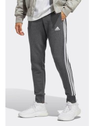 adidas ανδρικό παντελόνι φόρμας `essentials french terry tapered cuff 3-stripes` - ic9408 ανθρακί