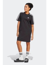 adidas γυναικείο φόρεμα με λογότυπο `essentials 3-stripes single jersey boyfriend tee dress` - hr492