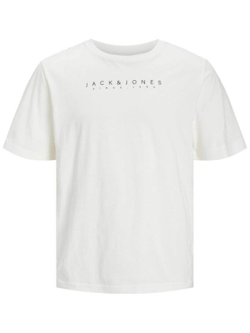 jack & jones ανδρικό t-shirt μονόχρωμο με logo print