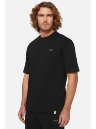 boggi milano ανδρικό t-shirt μονόχρωμο με κεντημένο logo relaxed fit `b939` - bo24p016906 μαύρο