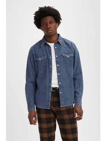 levi`s® ανδρικό denim πουκάμισο dark blue stonewash
