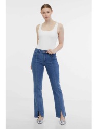 orsay γυναικείο τζην παντελόνι ψηλόμεσο πεντάτσεπο με άνοιγμα μπροστά - 1000275-d00-0150 denim blue