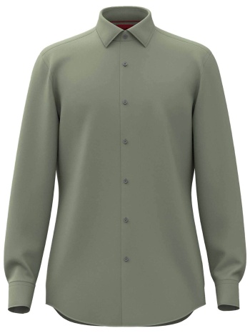 hugo boss ανδρικό πουκάμισο μονόχρωμο slim fit `kenno` 