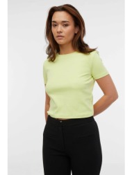orsay γυναικείο βαμβακερό t-shirt μονόχρωμο cropped - 1000134-x13-0530 πράσινο ανοιχτό