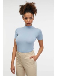 orsay γυναικεία μπλούζα από βισκόζη μονόχρωμη με ψηλό λαιμό - 153322 -x16-4010 γαλάζιο