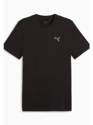 puma ανδρικό t-shirt μονόχρωμο με logo print regular fit `better essential` - 675977 μαύρο