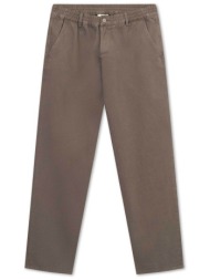 forét ανδρικό παντελόνι μονόχρωμο με λογότυπο regular fit `clay` - f9993 γκρι