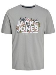 jack & jones ανδρικό t-shirt με graphic print regular fit - 12248072 γκρι