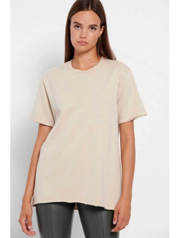funky buddha γυναικείο βαμβακερό t-shirt μονόχρωμο με