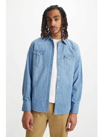 levi`s® ανδρικό denim πουκάμισο indigo stonewash standard