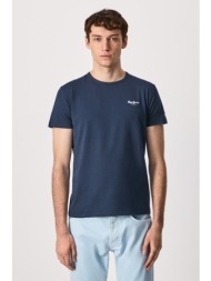 pepe jeans ανδρικό t-shirt με logo print ``original` - pm508212 μπλε σκούρο