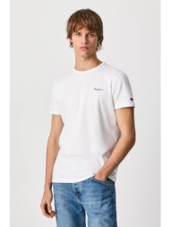 pepe jeans ανδρικό t-shirt με logo print ``original` - pm508212 λευκό