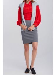 gant γυναικεία mini φούστα με τσέπες `ηerringbone` - 4400042 γκρι