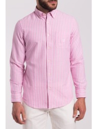ανδρικό πουκάμισο ριγέ chaps - f01-cma61-c0w72 ροζ