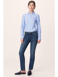 gant γυναικείο τζην παντελόνι straight super stretch denim (32l) - 4100036 μπλε