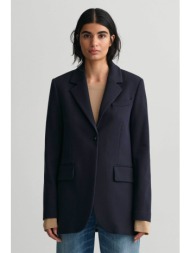 gant γυναικείο σακάκι μονόχρωμο με τσέπες regular fit - 4770166 σκούρο μπλε