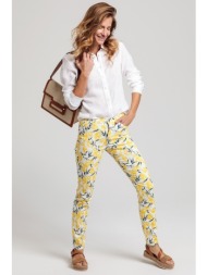 gant γυναικείο πεντάτσεπο τζην παντελόνι με all-over print - 4100094 κίτρινο