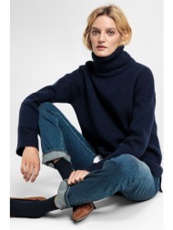 gant γυναικεία πλεκτή μπλούζα ζιβάγκο `turtleneck sweater` - 4803089 μπλε σκούρο