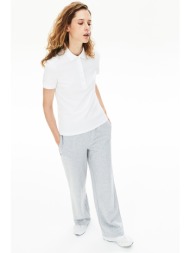 lacoste γυναικεία μπλούζα πόλο `stretch cotton piqué` - pf5462 λευκό