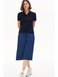 lacoste γυναικεία μπλούζα πόλο `stretch cotton piqué` - pf5462 μπλε σκούρο