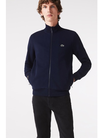 lacoste ανδρική ζακέτα φούτερ fleece με ψηλό λαιμό και