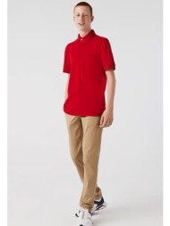 lacoste ανδρική μπλούζα πόλο με πικέ ύφανση `smart paris stretch` - ph5522 κόκκινο