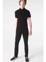 lacoste ανδρική μπλούζα πόλο με πικέ ύφανση `smart paris stretch` - ph5522 μαύρο