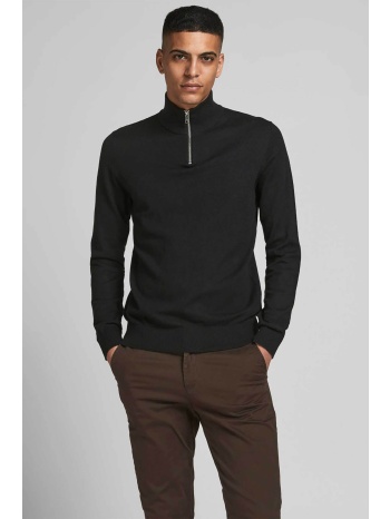 jack & jones ανδρικό πουλόβερ μονόχρωμο με ψηλό λαιμό και