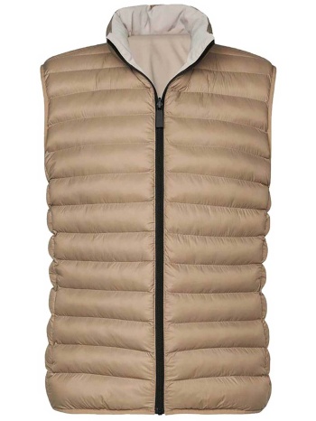 profuomo ανδρικό αμάνικο μπουφάν διπλής όψης με ψηλό λαιμό