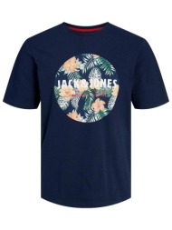 jack & jones ανδρικό t-shirt με graphic print regular fit - 12248072 μπλε σκούρο