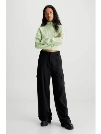 calvin klein γυναικείο ψηλόμεσο παντελόνι μονόχρωμο