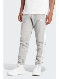 adidas ανδρικό παντελόνι φόρμας regular fit `essentials 3-stripes` - ic0052 γκρι