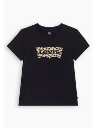 levi`s® γυναικείο t-shirt μονόχρωμο με λογότυπο animal print `perfect tee` - 173692437 μαύρο