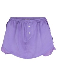 love stories γυναικείο σορτς μονόχρωμο με βολάν στο τελείωμα `mae` - l2373081500 λιλά