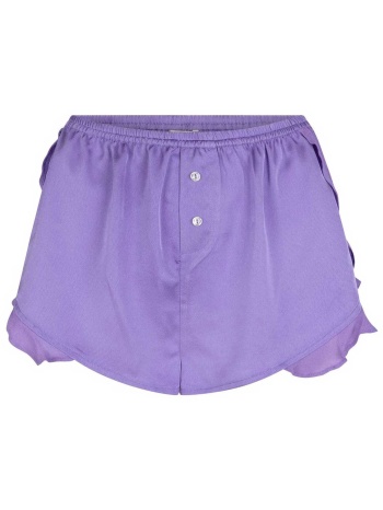 love stories γυναικείο σορτς μονόχρωμο με βολάν στο