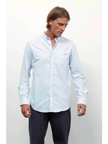 maison labiche ανδρικό βαμβακερό πουκάμισο με ριγέ σχέδιο