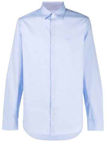 armani exchange ανδρικό πουκάμισο oxford μονόχρωμο με