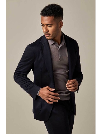 profuomo ανδρικό μάλλινο σακάκι μονόχρωμο - ppup30004a μπλε