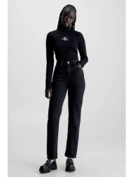 ck jeans γυναικείο ψηλόμεσο τζην παντελόνι πεντάτσεπο mom fit - j20j222198 μαύρο