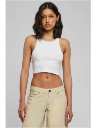 urban classics γυναικείo cropped top rib - tb1498 λευκό