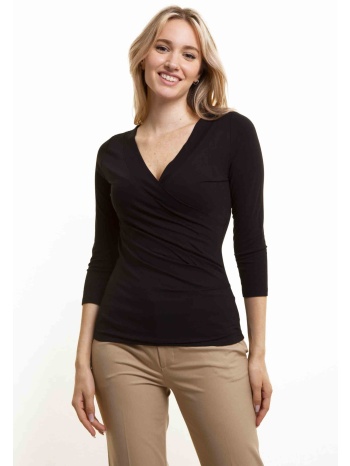 lauren ralph lauren γυναικεία μπλούζα κρουαζέ με μανίκι 3/4