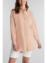 esprit γυναικείο βαμβακερό πουκάμισο μονόχρωμο - 040ee1f323 ροζ