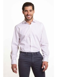 the bostonians ανδρικό πουκάμισο με ψιλό καρό σχέδιο custom fit - anch8389 λευκό