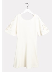 gant γυναικείο mini φόρεμα με δαντέλα στα μανίκια - 4204355 κρέμ