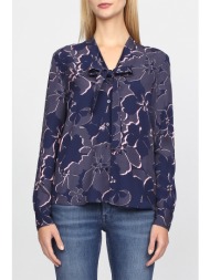 γυναικείο μακρυμάνικο φλοράλ πουκάμισο gant - 4301022 μπλε σκούρο
