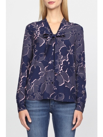 γυναικείο μακρυμάνικο φλοράλ πουκάμισο gant - 4301022 μπλε