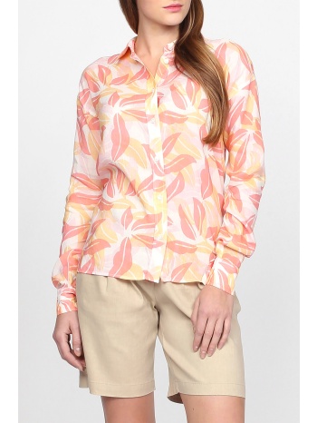 γυναικείο floral πουκάμισο air leaf gant - 4320044 κοραλί